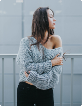 Checked Cotton Pullover